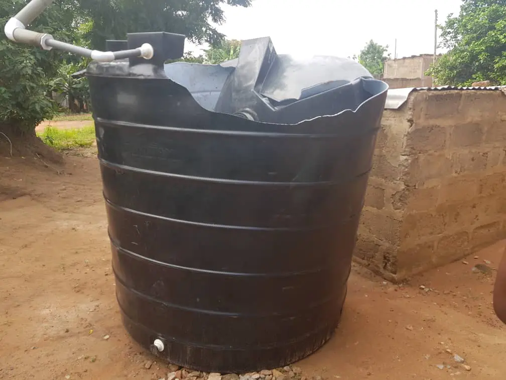 Damaged Polytank from Fall